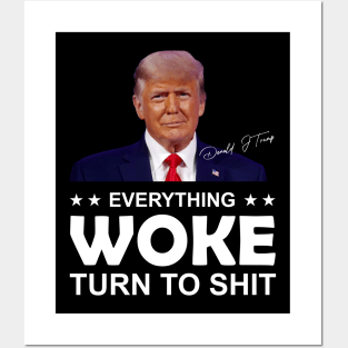 Everything Woke 2024 Trump Posters and Art